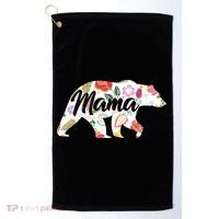 Mama Bear Cute Flower Pattern Golf Towel thumb 0