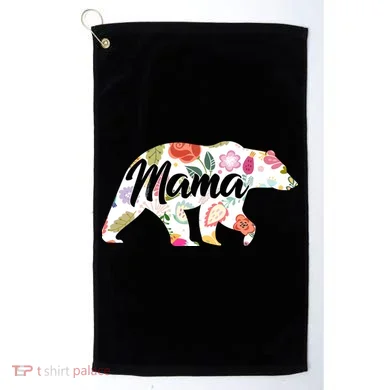Mama Bear Cute Flower Pattern Golf Towel
