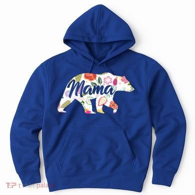 Mama Bear Cute Flower Pattern Hoodie