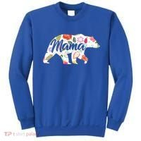 Mama Bear Cute Flower Pattern Sweatshirt thumb 0