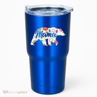 Mama Bear Cute Flower Pattern Tumbler thumb 0