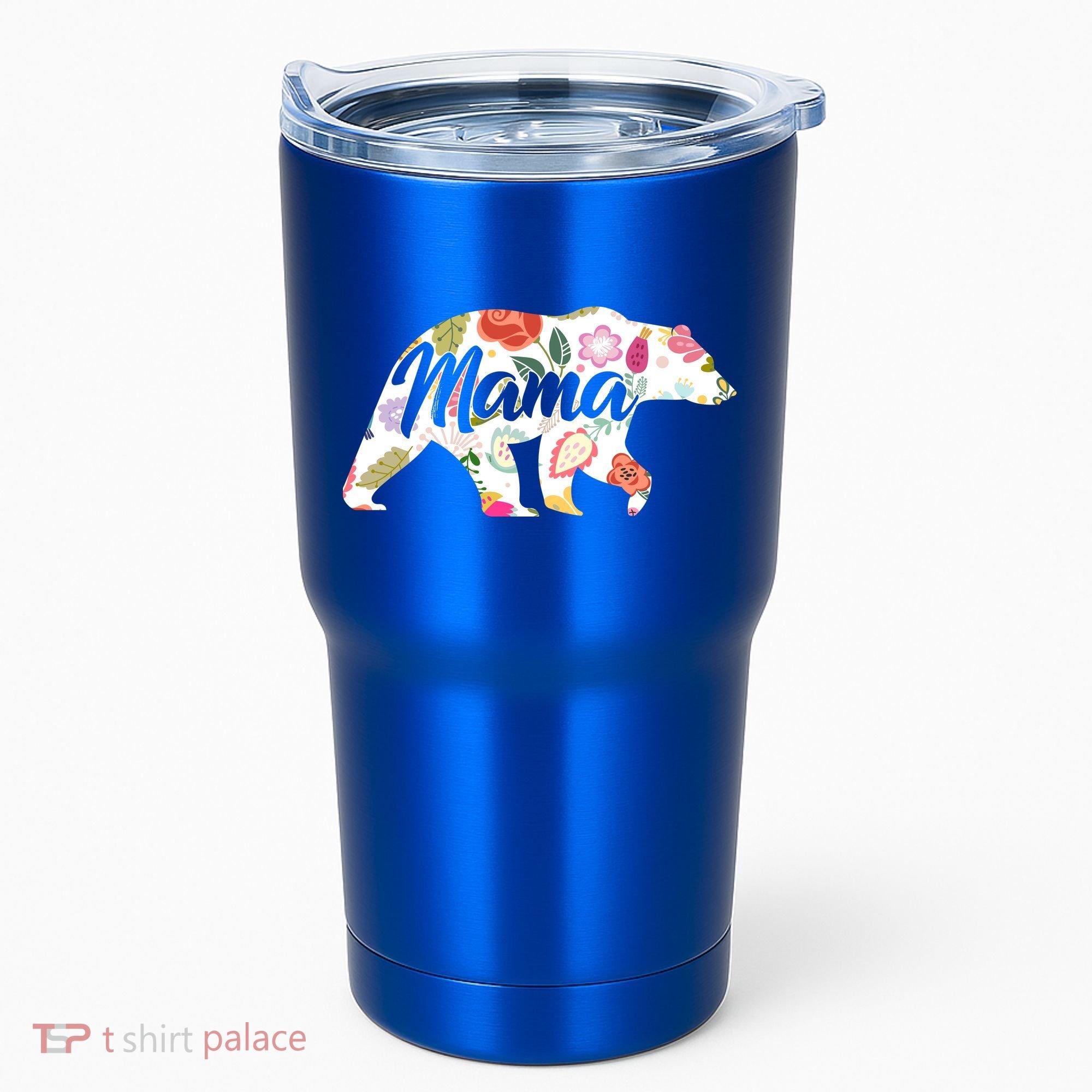 Mama Bear Cute Flower Pattern Tumbler