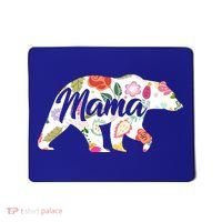 Mama Bear Cute Flower Pattern Mousepad thumb 0
