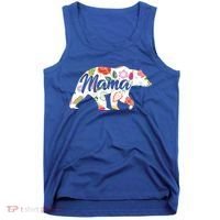 Mama Bear Cute Flower Pattern Tank Top thumb 0