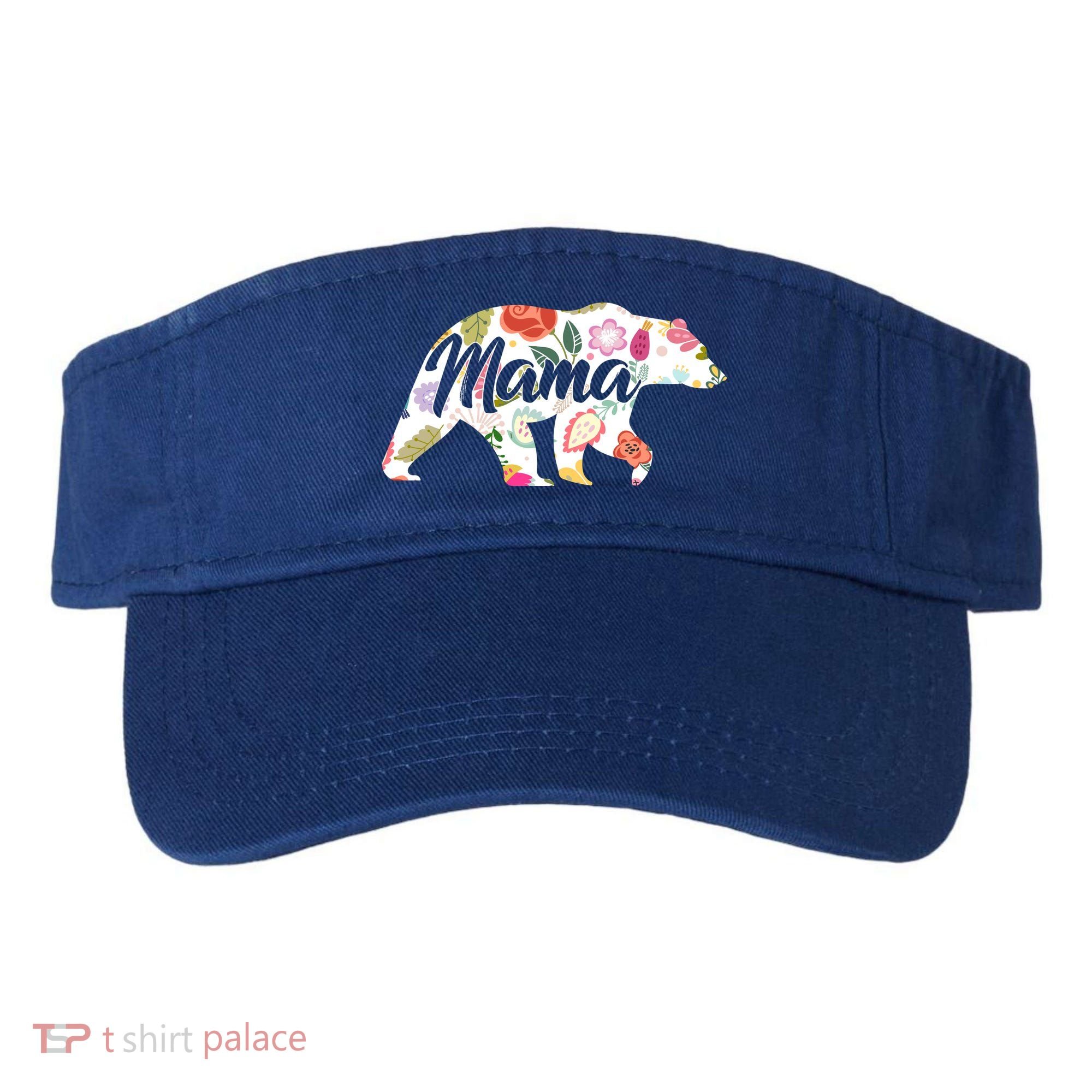 Mama Bear Cute Flower Pattern Visor