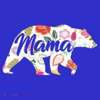 Mama Bear Cute Flower Pattern Women's T-Shirt thumb 6