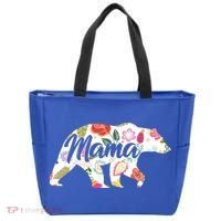 Mama Bear Cute Flower Pattern Tote Bag thumb 0