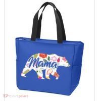 Mama Bear Cute Flower Pattern Tote Bag thumb 3