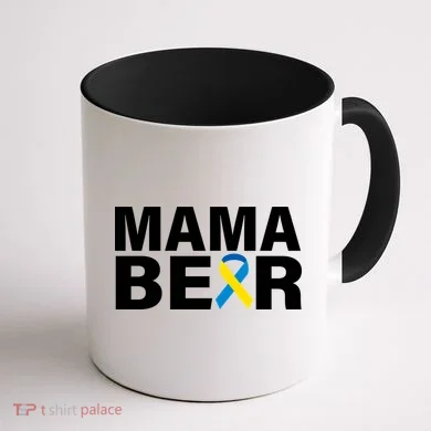 Mama Bear Down Syndrome Awareness Coffee Mug back