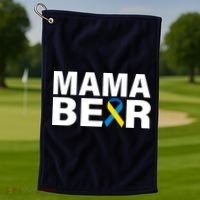 Mama Bear Down Syndrome Awareness Golf Towel thumb 1