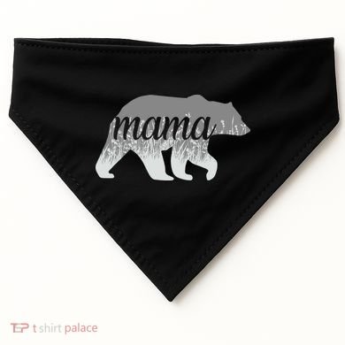 Mama Bear Floral Logo USA-Made Doggie Bandana