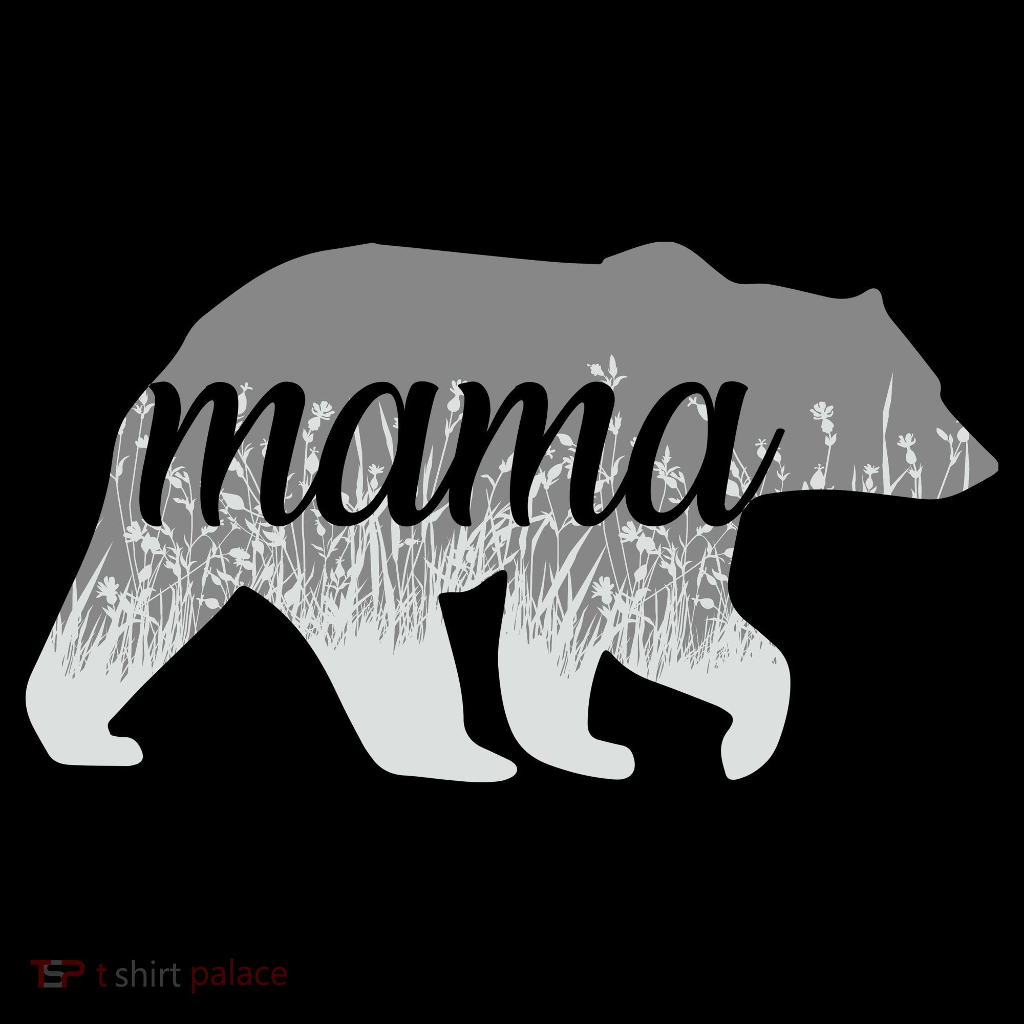 Mama Bear Floral Logo USA-Made Doggie Bandana