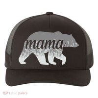 Mama Bear Floral Logo Yupoong Adult 5-Panel Trucker Hat thumb 0