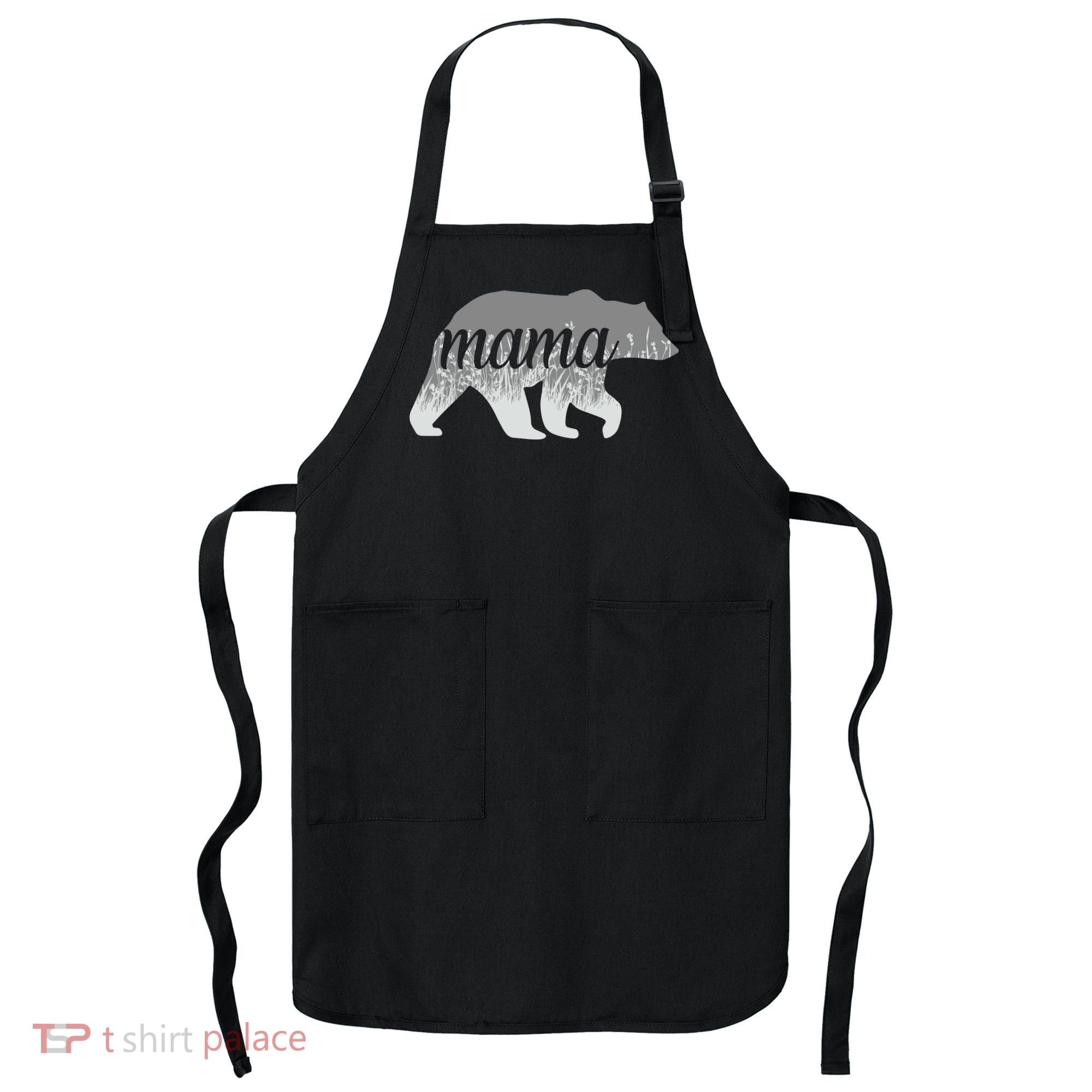 Mama Bear Floral Logo Apron