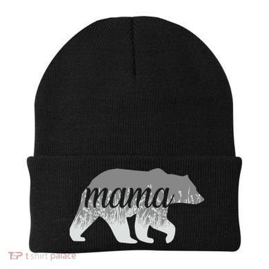 Mama Bear Floral Logo Beanie