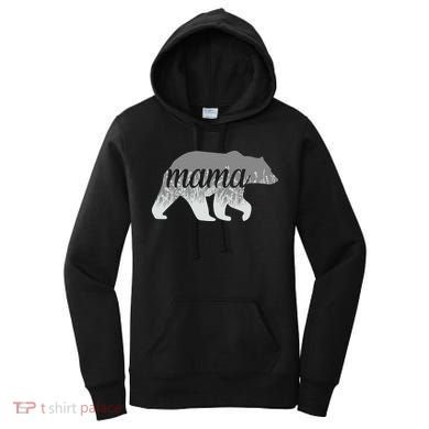 Mama Bear Floral Logo Women's Hoodie