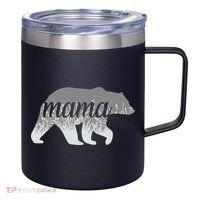 Mama Bear Floral Logo 12oz Stainless Steel Coffee Mug thumb 0