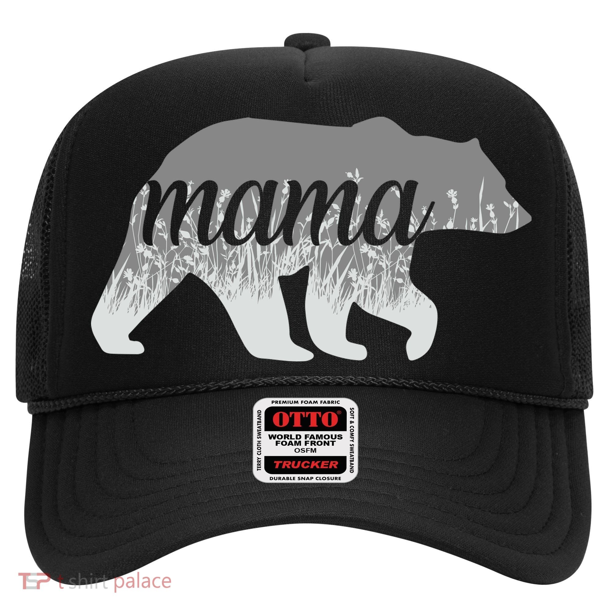 Mama Bear Floral Logo Hat