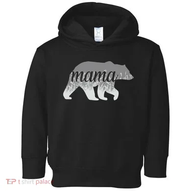 Mama Bear Floral Logo Toddler Hoodie