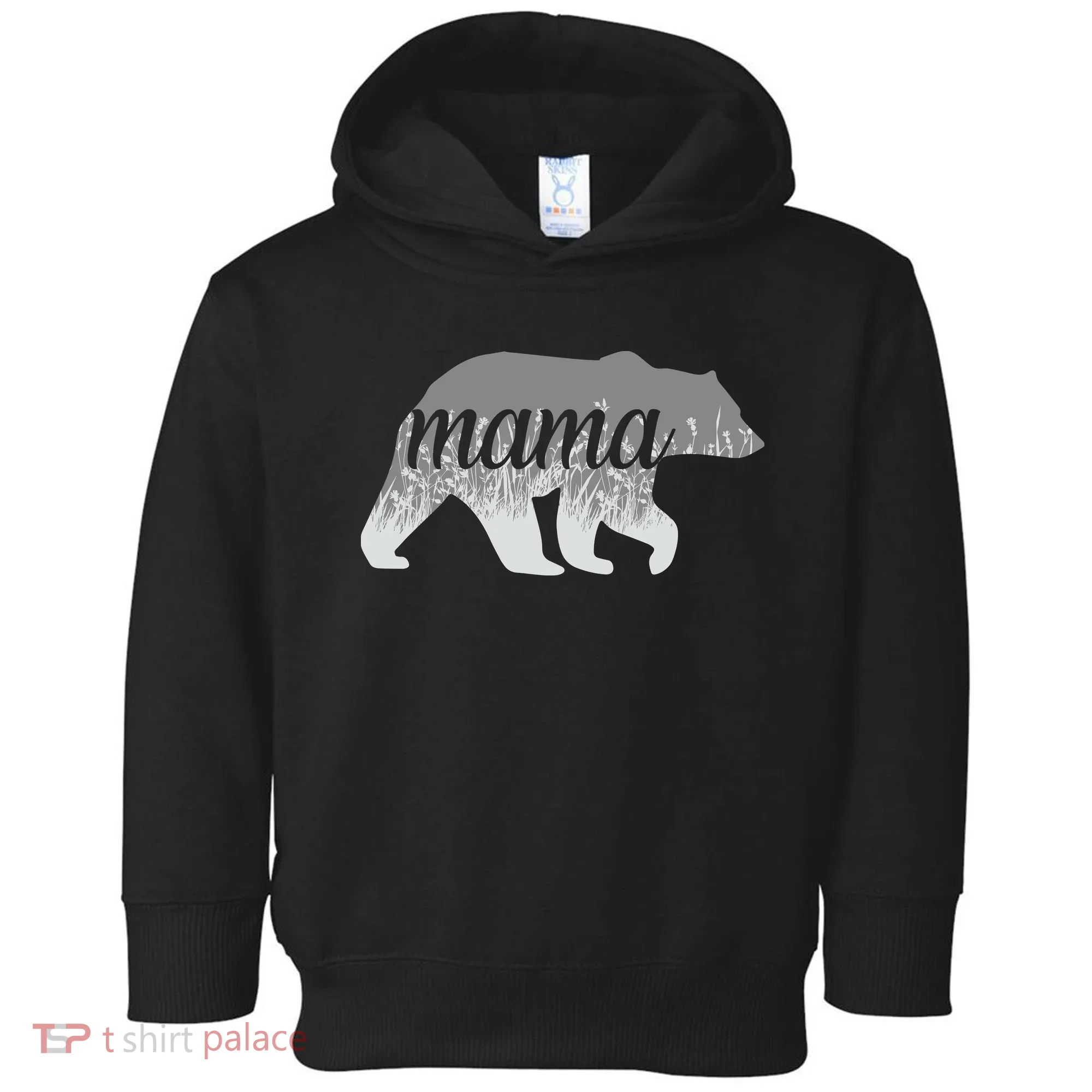 Mama Bear Floral Logo Toddler Hoodie