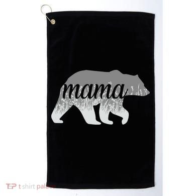 Mama Bear Floral Logo Golf Towel