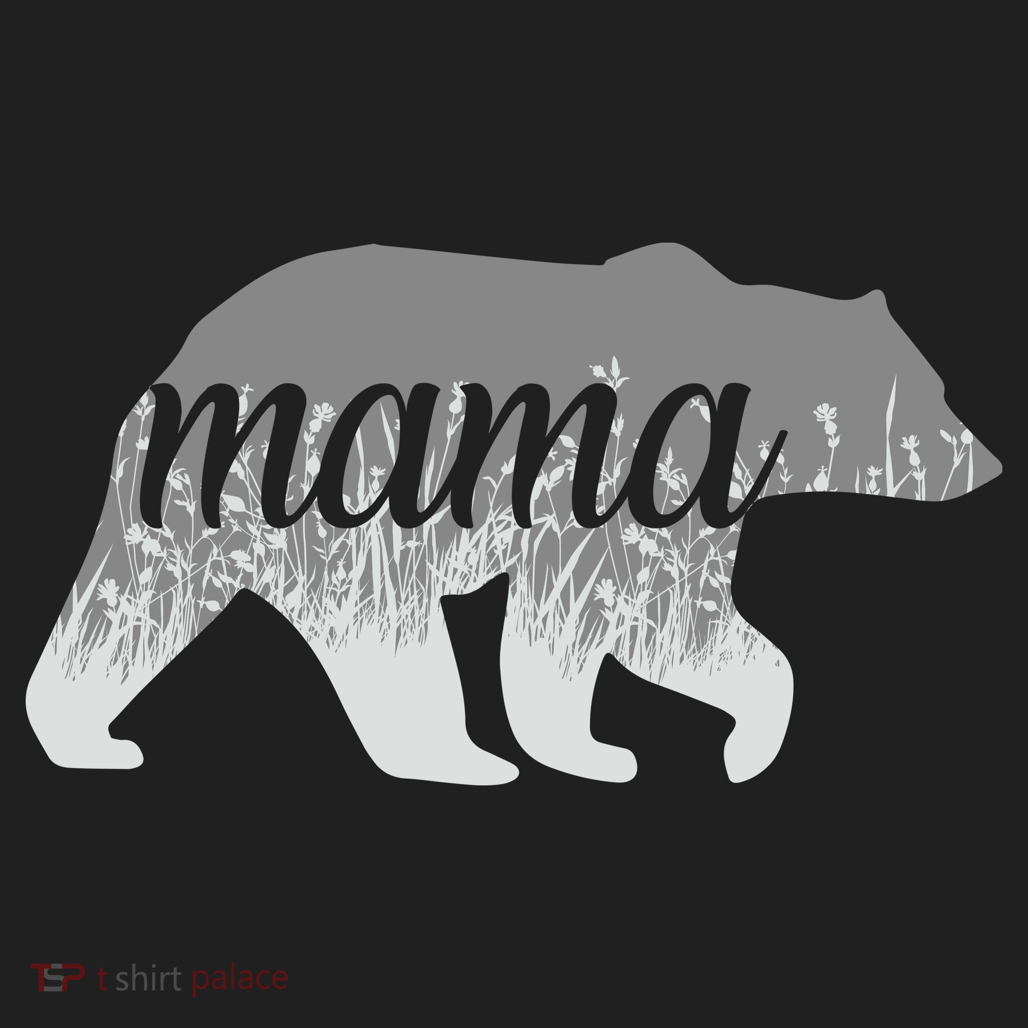 Mama Bear Floral Logo Golf Towel