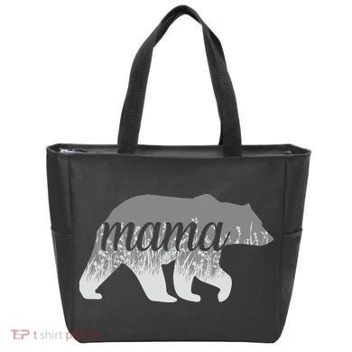 Mama Bear Floral Logo Tote Bag