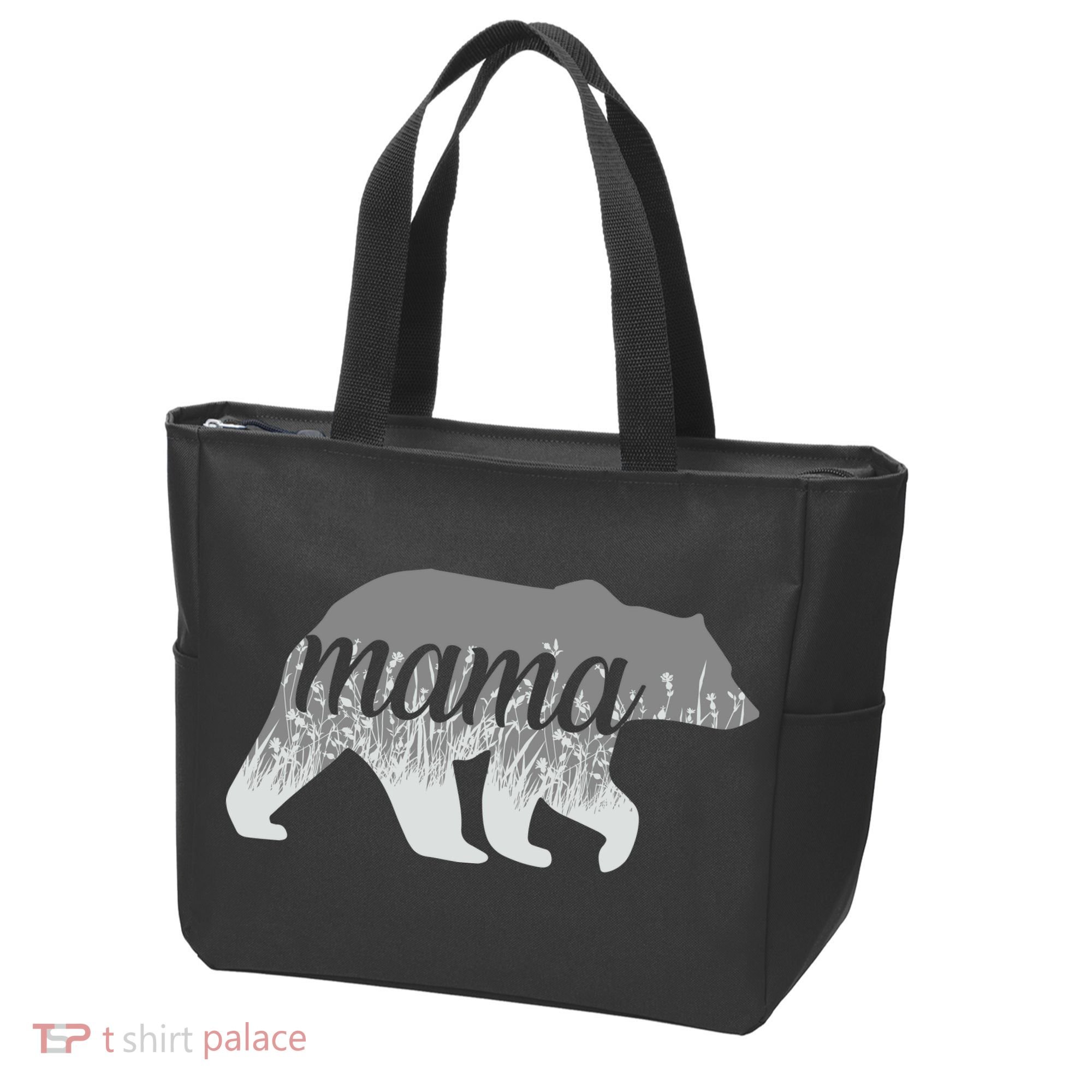 Mama Bear Floral Logo Tote Bag