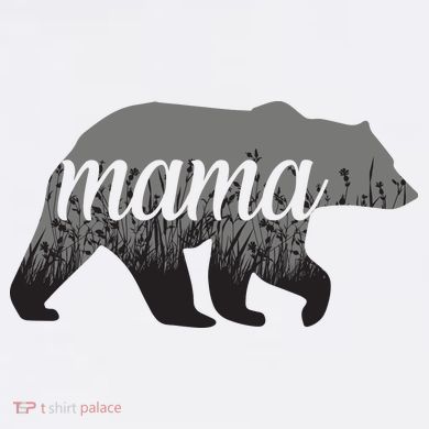 Mama Bear Floral Logo Comfort Colors Garment-Dyed Hooded Sweatshirt