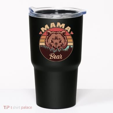 Mama Bear Vintage Bear Emblem Tumbler