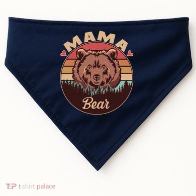Mama Bear Vintage Bear Emblem USA-Made Doggie Bandana