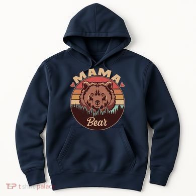 Mama Bear Vintage Bear Emblem Hoodie