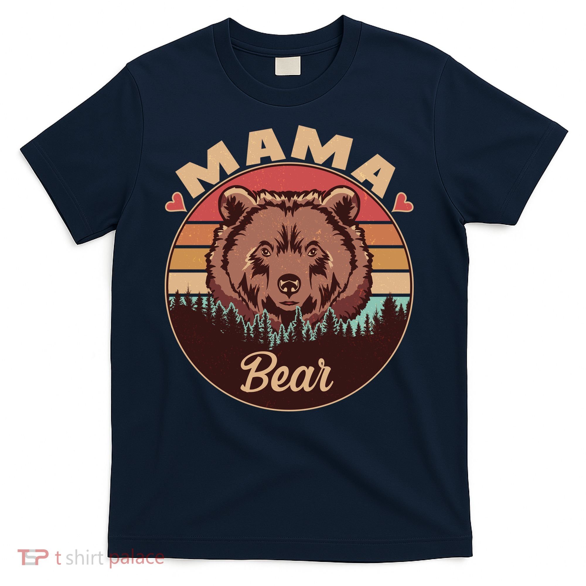 Mama Bear Vintage Bear Emblem T-Shirt