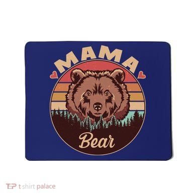 Mama Bear Vintage Bear Emblem Mousepad