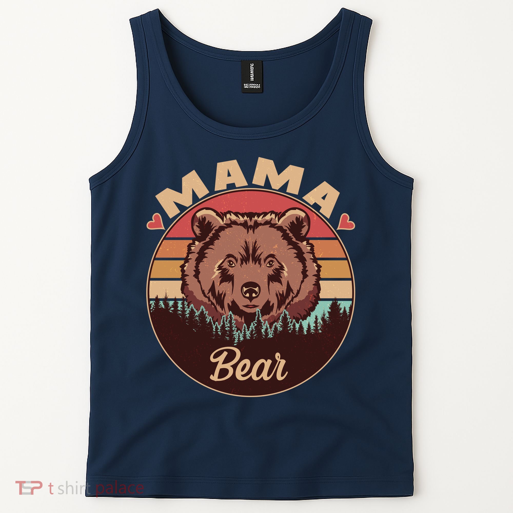 Mama Bear Vintage Bear Emblem Tank Top