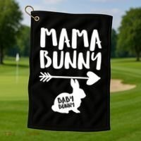 Mama Bunny Arrow Pregnancy Golf Towel thumb 1