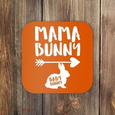 Mama Bunny Arrow Pregnancy Coaster
