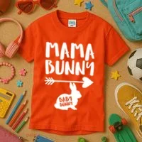 Mama Bunny Arrow Pregnancy Kids T-Shirt thumb 3