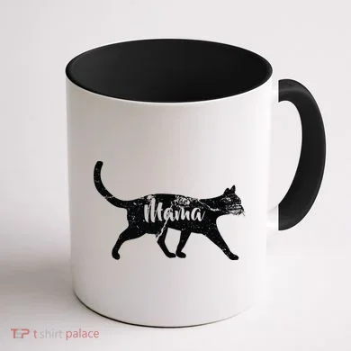 Mama Cat Mom Coffee Mug back