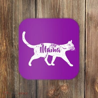 Mama Cat Mom Coaster