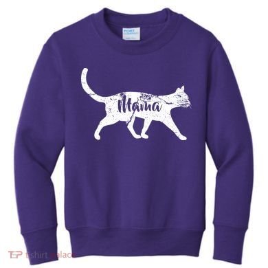 Mama Cat Mom Kids Sweatshirt