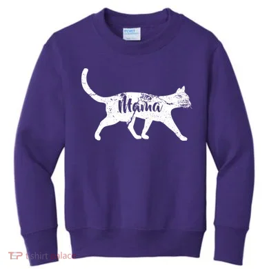 Mama Cat Mom Kids Sweatshirt