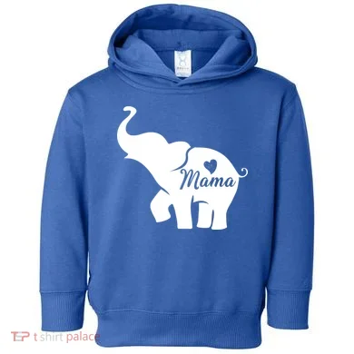 Mama Elephant  Toddler Hoodie