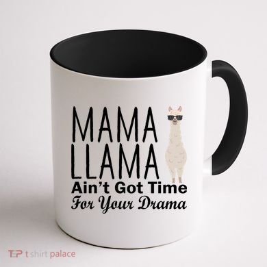 Mama Llama Ain't Got Time For Your Drama Coffee Mug back