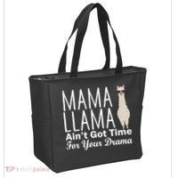 Mama Llama Ain't Got Time For Your Drama Tote Bag thumb 2