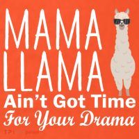 Mama Llama Ain't Got Time For Your Drama T-Shirt thumb 7