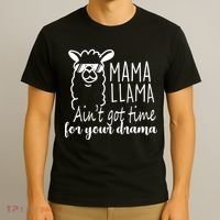 Mama Llama Drama T-Shirt thumb 3
