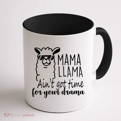 Mama Llama Drama Coffee Mug back