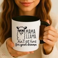 Mama Llama Drama Coffee Mug thumb 3