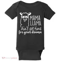 Mama Llama Drama Baby Bodysuit thumb 0